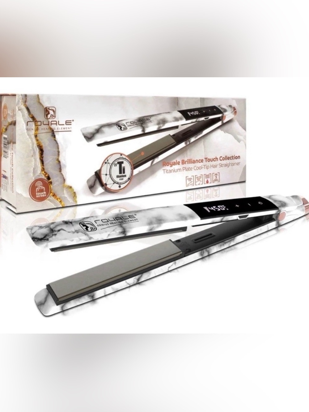 Royale Brilliance Touch Collection Titanium Plate Cool-Tip Hair Straightener